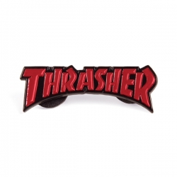 Thrasher Logo Red Black pins-badge