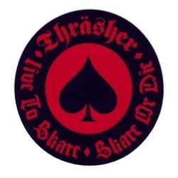 Thrasher Aufkleber Eid - Schwarz / Rot 