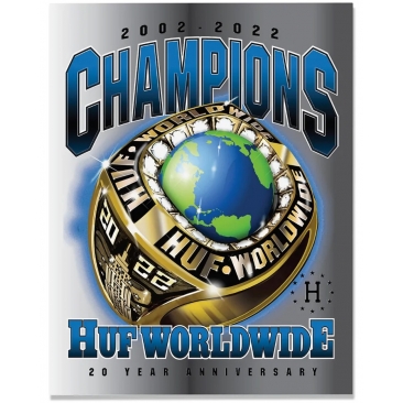 HUF Worldwide Champions Blue Sticker Skate