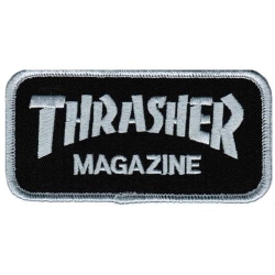 Thrasher Patch Schwarz / Graues Logo 