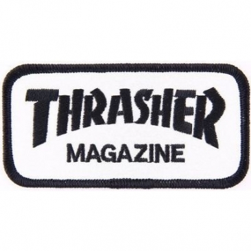 Thrasher Schwarz / Weiß-Logo Patch