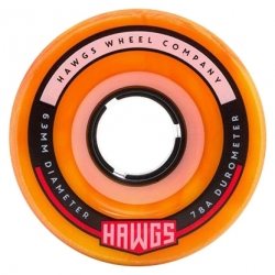 Hawgs 63mm Fatty 78a Orange Yellow wheels