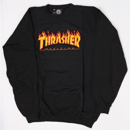 Sweat Thrasher Flame Black S