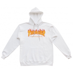 Thrasher Flame Hood White S sweatshirt