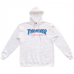 Thrasher Outlined Hood Ash Grey M sweatshirt