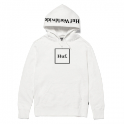 HUF Essentials Box Logo Hood White S sweatshirt