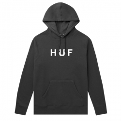 HUF Essentials Og Logo Hood Black S sweatshirt
