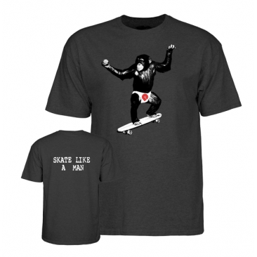 Skate Chimp Charcoal Heather Ss S