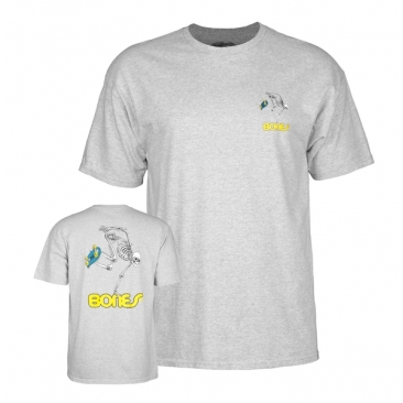 Powell Peralta Skateboard Skeleton Gray M T-Shirt Skate