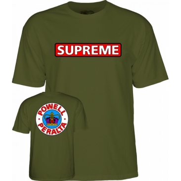 Powell Peralta Supreme Military Green S T-Shirt Skate