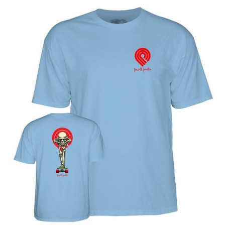 T-shirt Powell Peralta Tucking Skeleton Baby Blue M