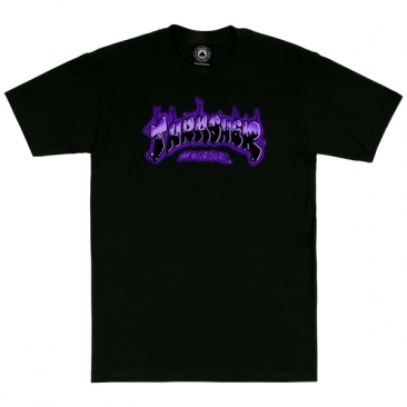 Thrasher Airbrush Black Purple L T-Shirt Skate