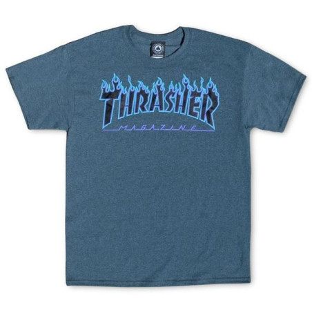 Camiseta Thrasher Flame Logo Dark Heather S