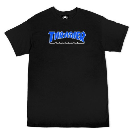 T-Shirt Thrasher Outline Black Blue L