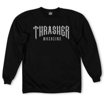 Thrasher Low Low Logo Ls Black S Maglietta