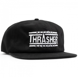 Thrasher Casquette Skate Genuine Logo Snapback Black 