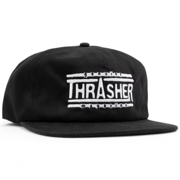 Thrasher Genuine Logo Snapback Black Casquette Skate