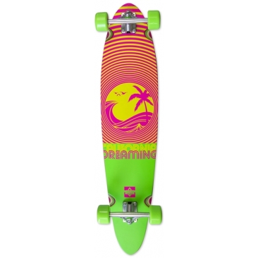 Dusters Longboard 40 California Deaming Neon Green Longboard Cruiser completo