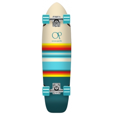 Ocean Pacific Cruiser Swell Off Wht Teal 31 X 8.25 Longboard Cruiser completo