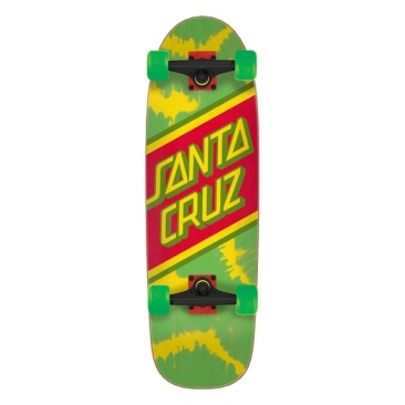 Santa Cruz Rasta Tie Dye 8.79 X 29.05 Cruiser Longboard Complete