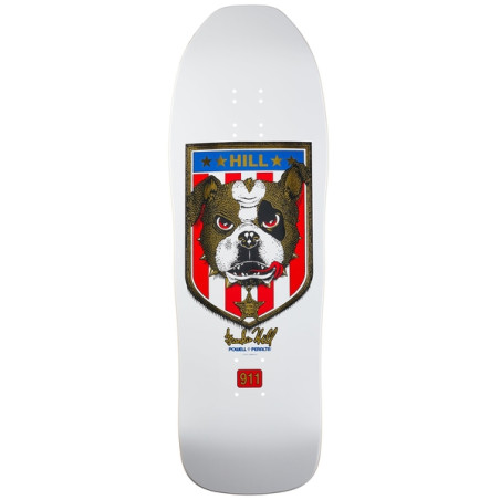Tabla de skate Powell Peralta Reissue Hill Bulldog 10.0 x 31.5 White Gold