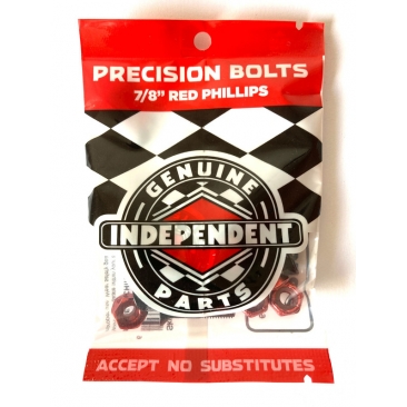 Independent Vis 7/8" Phillips Black Red Visserie