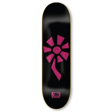 Black Label Flower Power 8.25 X 32.12 Black Pink Skateboard Deck