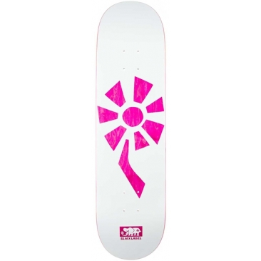 Black Label Flower Power 8.25 X 32.12 White Pink Tavola da skateboard