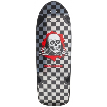 Powell Peralta Reissue Og Ripper Check 10.0 X 30 Silver Skateboard Deck