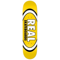 Real Skateboard Deck Team Classic Oval 8.06 X 31.8 Yellow 