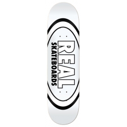 Real Tavola da skateboard Team Classic Oval 8.38 X 32.25 White 
