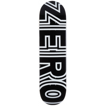 Zero Classic Bold Black White 8.0 X 31.6 Skateboard Deck