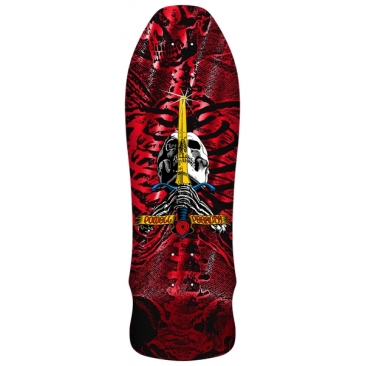 Powell Peralta Geegah Skull and Sword Red Foil 9.75 X 30 Tavola da skateboard