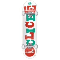 Cliché Skateboard complet 8.0 X 31.56 Woodcut Red Teal 