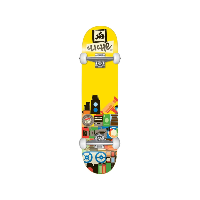 Cliché skateboard complet 8.0 X 31.6 Document Yellow
