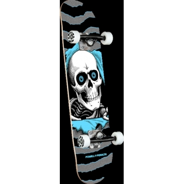 Powell Peralta 7.75 X 31.08 Ripper Silver Lt Blue Skateboard complet