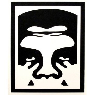 Obey Half Face Icon - Mittel Aufkleber