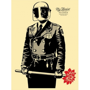 Obey Mein Florist ist ein Schwanz Aufkleber