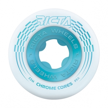 Ricta 53mm Chrome Core White Teal 99a Wheels