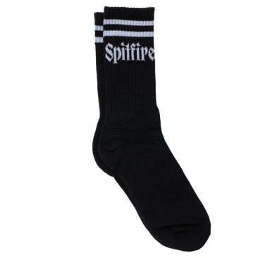 Spitfire Molotov Script Black White Chaussettes