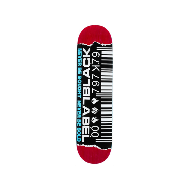 Black Label planche skateboard Barcode Ripped 8.5 X 32.38 14.5