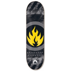 Black Label Planche Skateboard Circle Flame 8.38 X 32.5 14.5 
