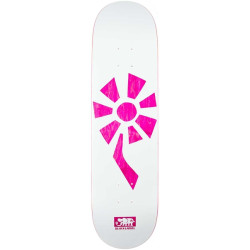 Black Label planche skateboard Flower Power 8.25 X 32.12 White Pink