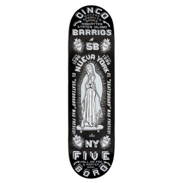5Boro Cinco Barrios Black 8.75 Planche Skateboard