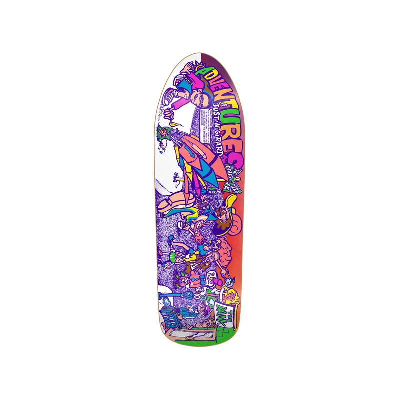 New Deal planche skateboard Adventures Justin Girard Ht Neon 9.72 X 31.38