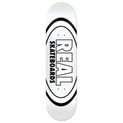 Real planche skateboard Team Classic Oval 8.38 X 32.25 White