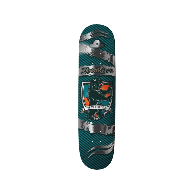 Thank You planche skateboard Medieval Torey Pudwill 8.125 Silver Foil