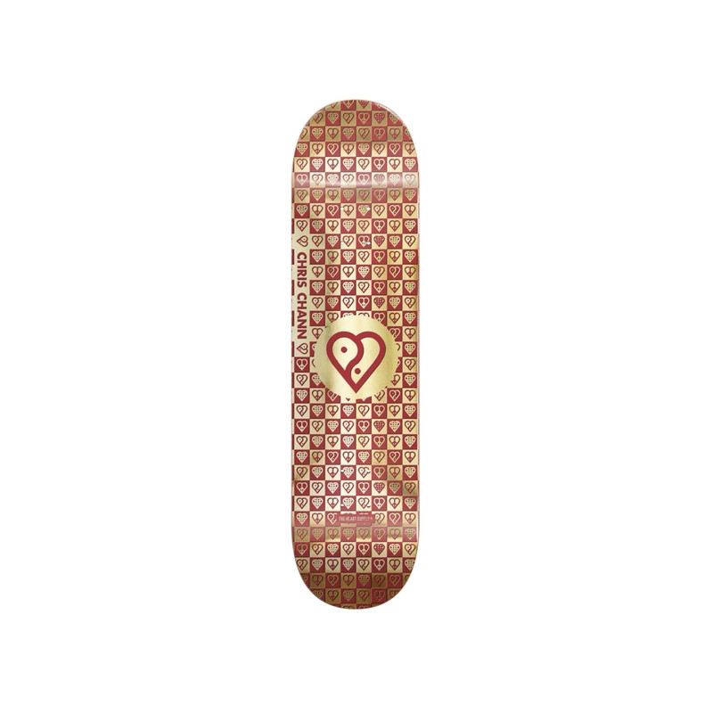 The Heart Supply planche skateboard Trinity Gold Foil Chris Chann 8.0