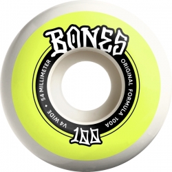 Bones Roues 100's 54mm V4 100a Wide White 