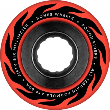 Bones Atf 56mm Rough Riders Flame 80a Red Roues